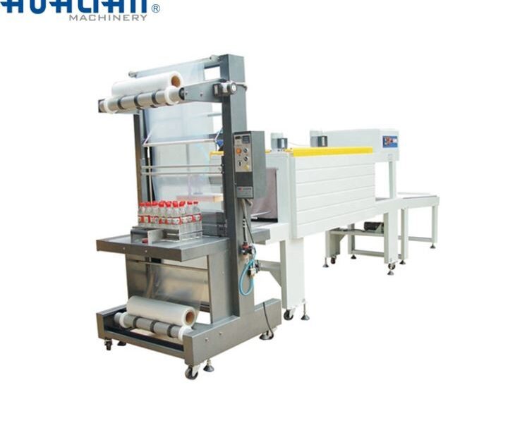 Máquina semiautomática de sellado de mangas con máquina de encogimiento